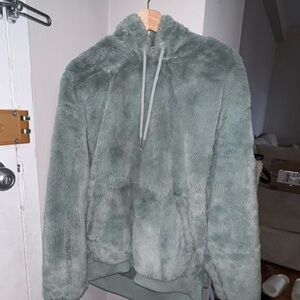 ASOS Faux fur Green Hoodie